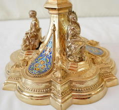 Solid silver gilt antique French Gothic Chalice.